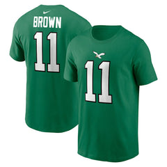 A.J. Brown Philadelphia Eagles Alternate Player Name & Number T-Shirt - Kelly Green online