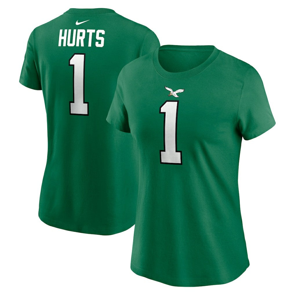 Jalen Hurts Philadelphia Eagles Women's Player Name & Number T-Shirt - Kelly Green for sale