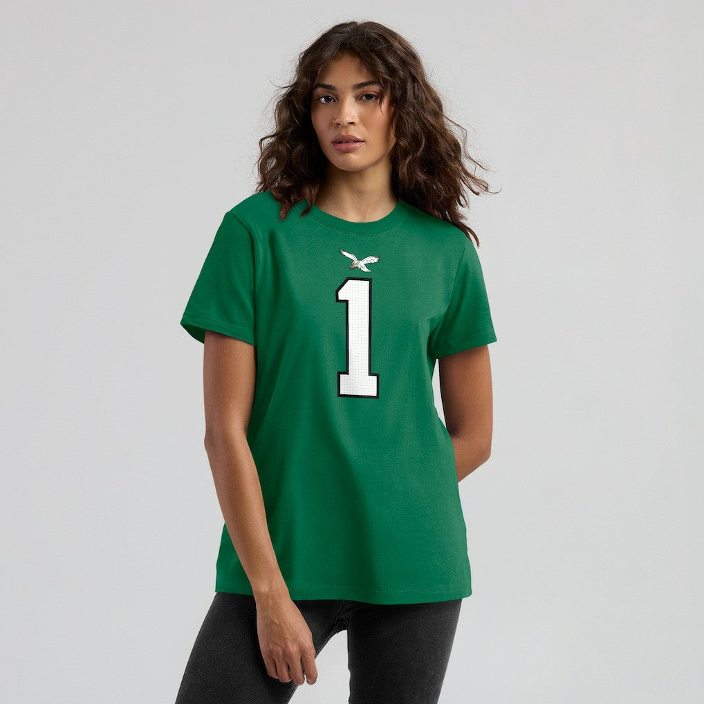Jalen Hurts Philadelphia Eagles Women's Player Name & Number T-Shirt - Kelly Green for sale