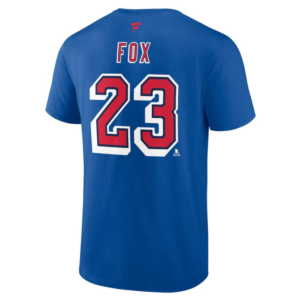 Adam Fox New York Rangers Fanatics Special Edition 2.0 Name & Number T-Shirt - Blue T-shirts
