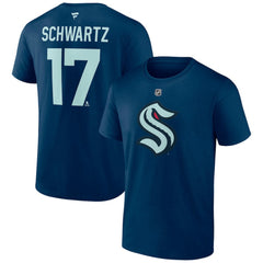 Jaden Schwartz Seattle Kraken Fanatics Special Edition 2.0 Name & Number T-Shirt - Deep Sea Blue T-shirts