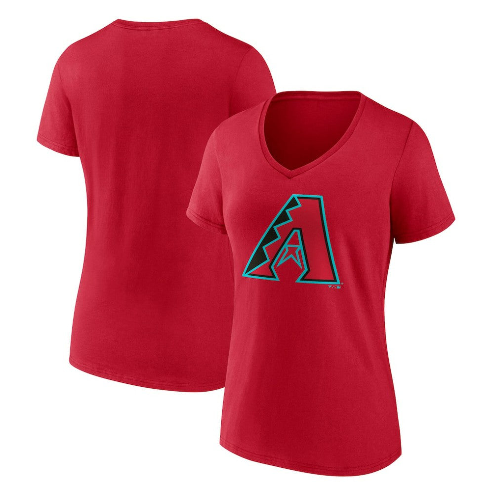 Arizona Diamondbacks Women's Official Logo V-Neck T-Shirt Red