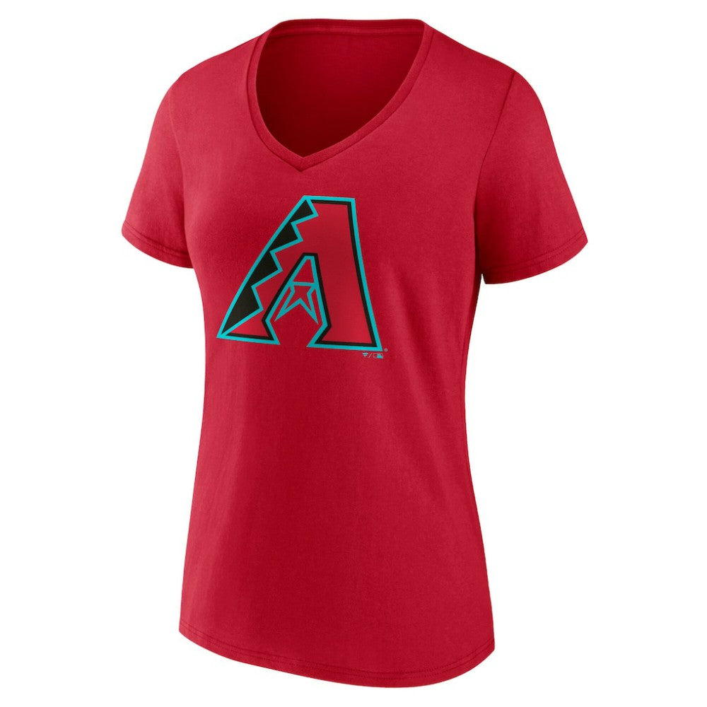 Arizona Diamondbacks Women's Official Logo V-Neck T-Shirt Red