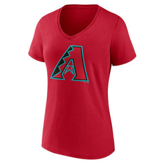 Arizona Diamondbacks Women's Official Logo V-Neck T-Shirt Red