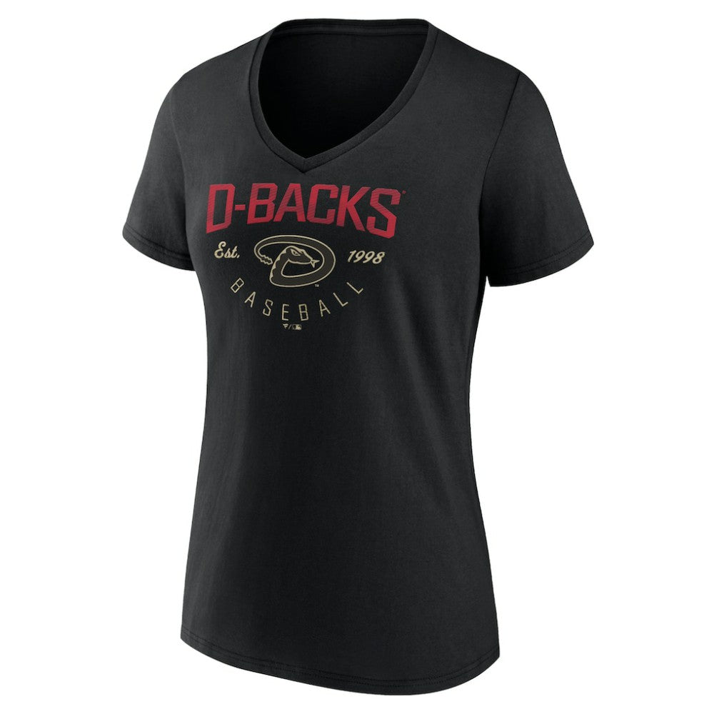 Arizona Diamondbacks Women's Live For It Team V-Neck T-Shirt Black