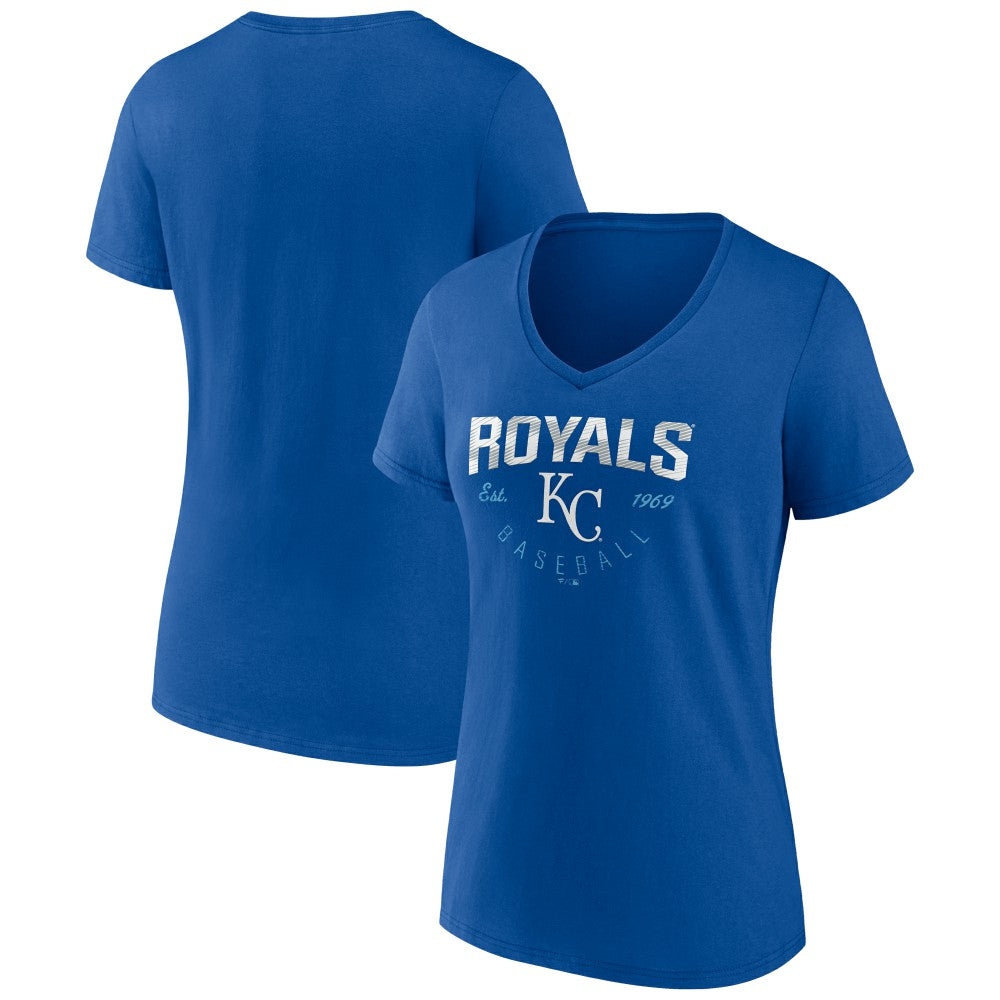 Kansas City Royals Women's Live For It Team V-Neck T-Shirt Royal