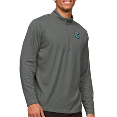 Seattle Kraken Antigua Epic Quarter-Zip Pullover Top - Heather Charcoal Pullover