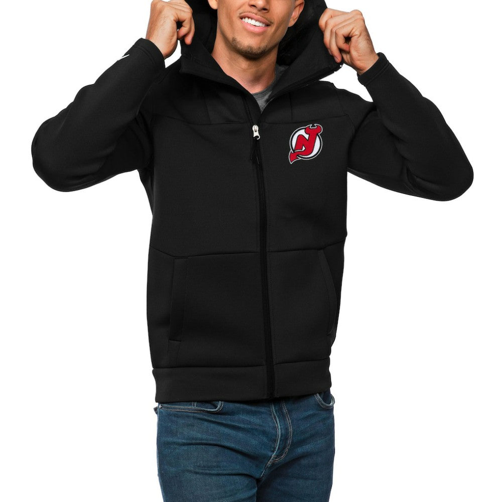 New Jersey Devils Antigua Protect Full-Zip Hoodie - Black Jerseys