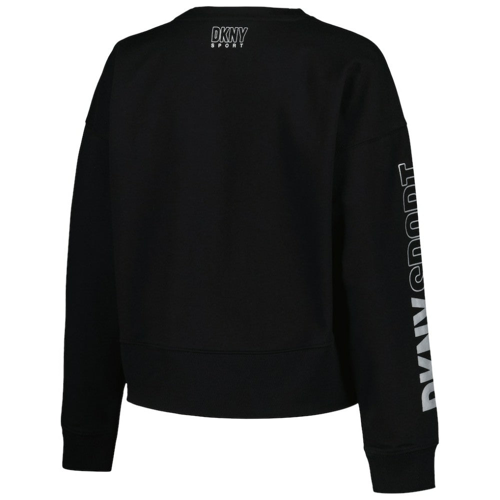 Chicago White Sox DKNY Sport Women's Lily V-Neck Pullover Sweatshirt Black