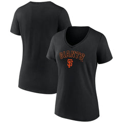San Francisco Giants Women's Lockup V-Neck T-Shirt Black