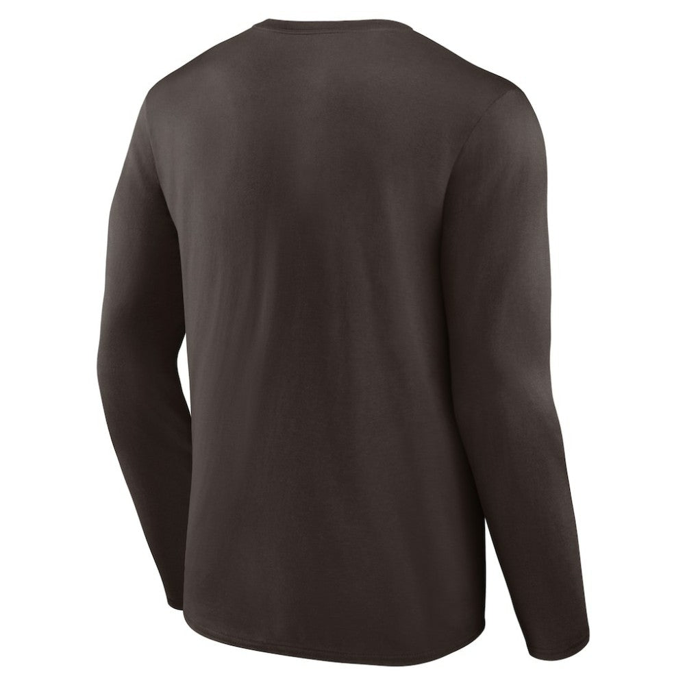 San Diego Padres Team Lockup Long Sleeve T-Shirt Brown