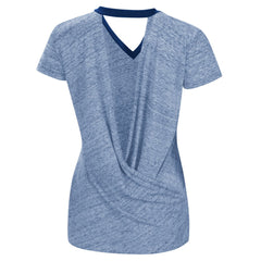 Kansas City Royals Touch Women's Halftime Back Wrap Top V-Neck T-Shirt Royal
