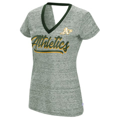 Athletics Touch Women's Halftime Back Wrap Top V-Neck T-Shirt Green
