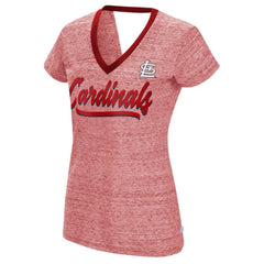 St. Louis Cardinals Touch Women's Halftime Back Wrap Top V-Neck T-Shirt Red