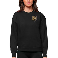 Vegas Golden Knights Antigua Women's Victory Crewneck Pullover Sweatshirt - Black Sweatshirts