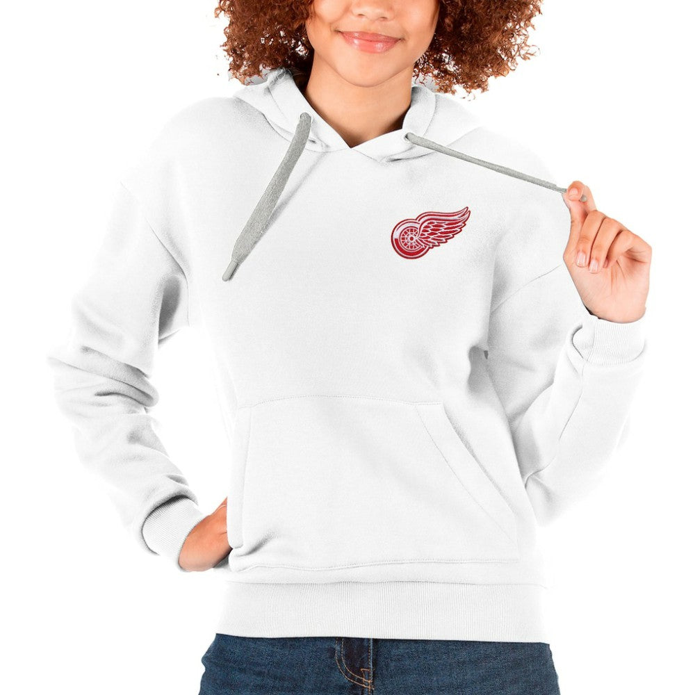 Detroit Red Wings Antigua Women's Victory Pullover Hoodie - White Hoodies