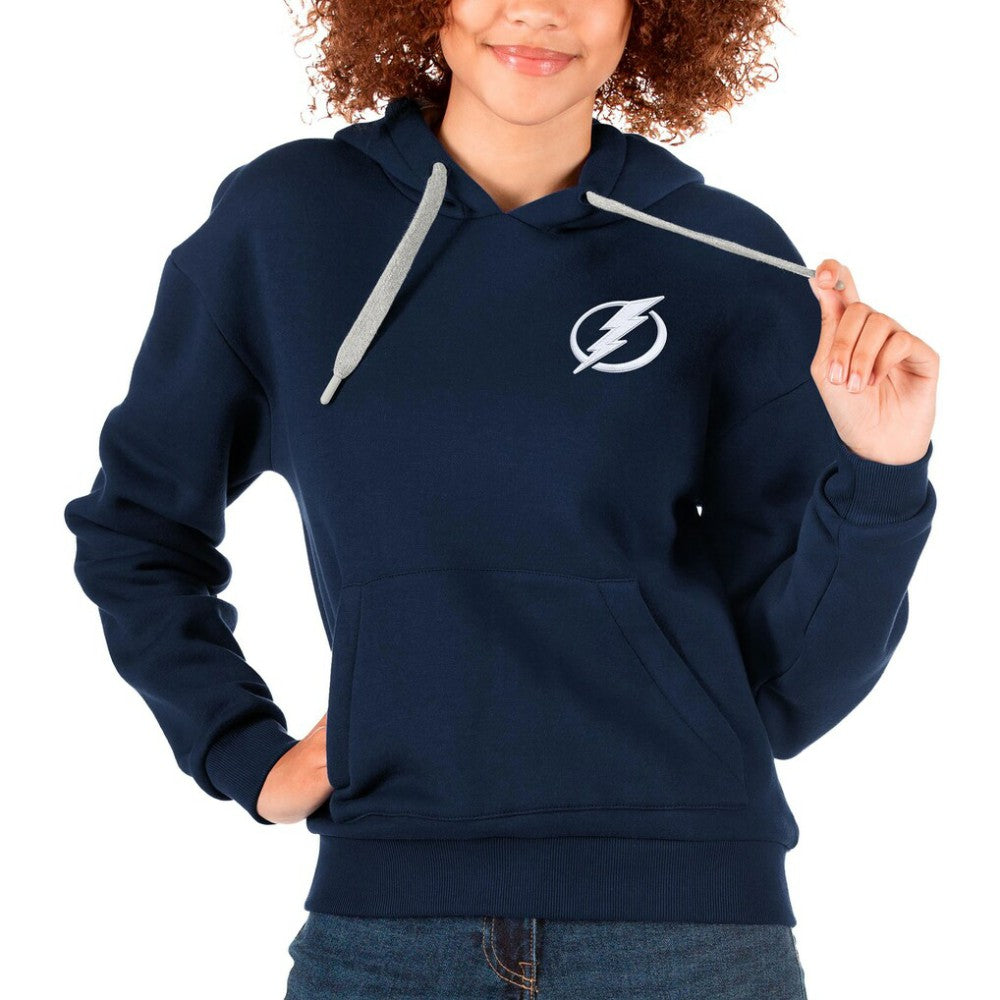 Tampa Bay Lightning Antigua Women's Victory Pullover Hoodie - Navy Hoodies