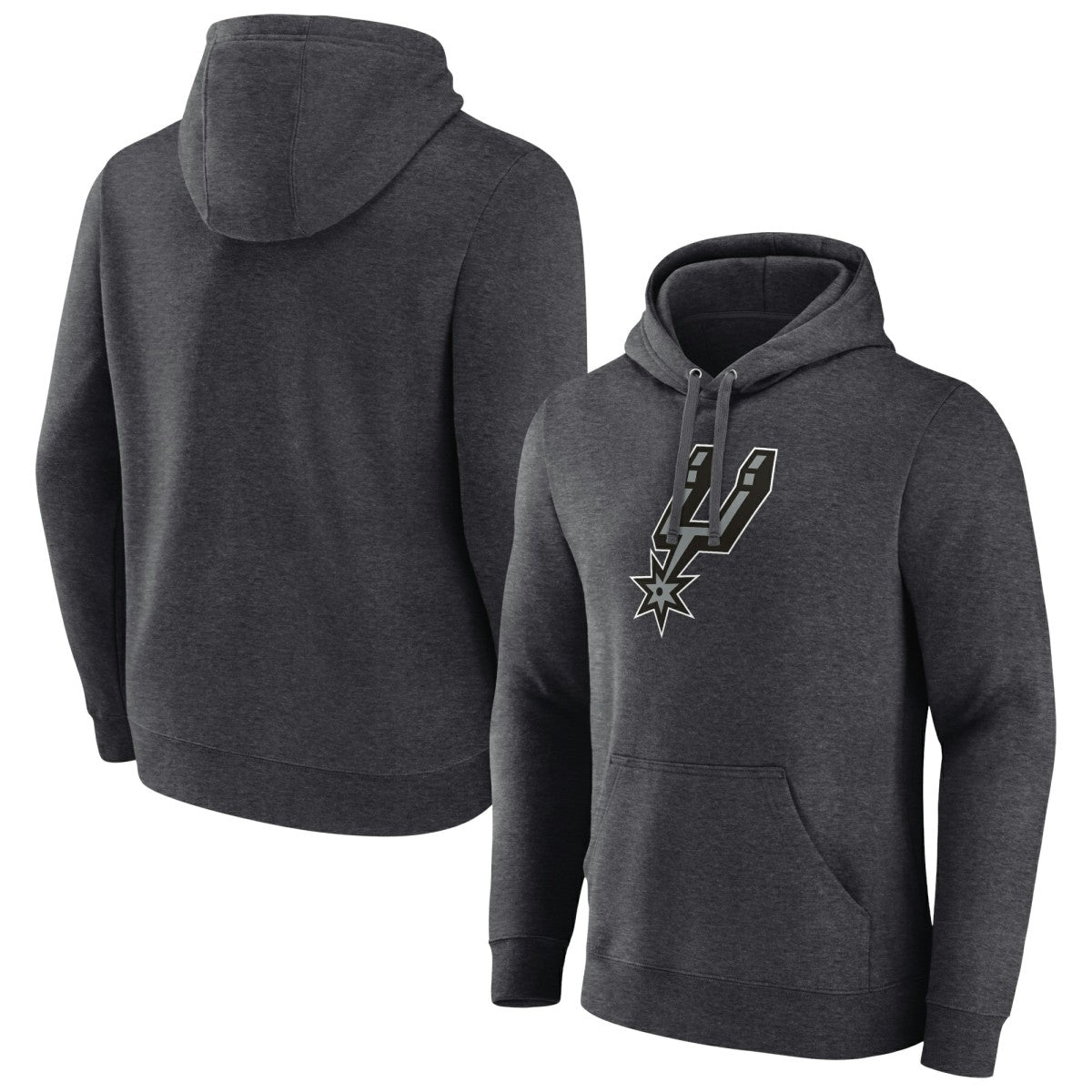 San Antonio Spurs Logo Pullover Hoodie - Charcoal sale