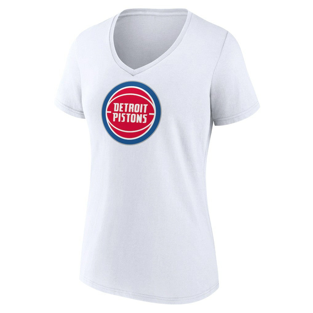 Detroit Pistons Women's Logo V-Neck T-Shirt sale - White outlet