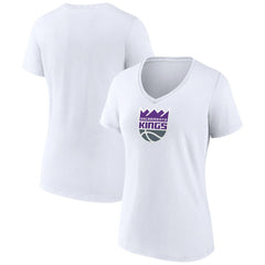 Sacramento Kings Women's Logo V-Neck T-Shirt sale - White shop