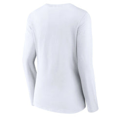 Brooklyn Nets Women's Logo Long Sleeve V-Neck T-Shirt - White discount