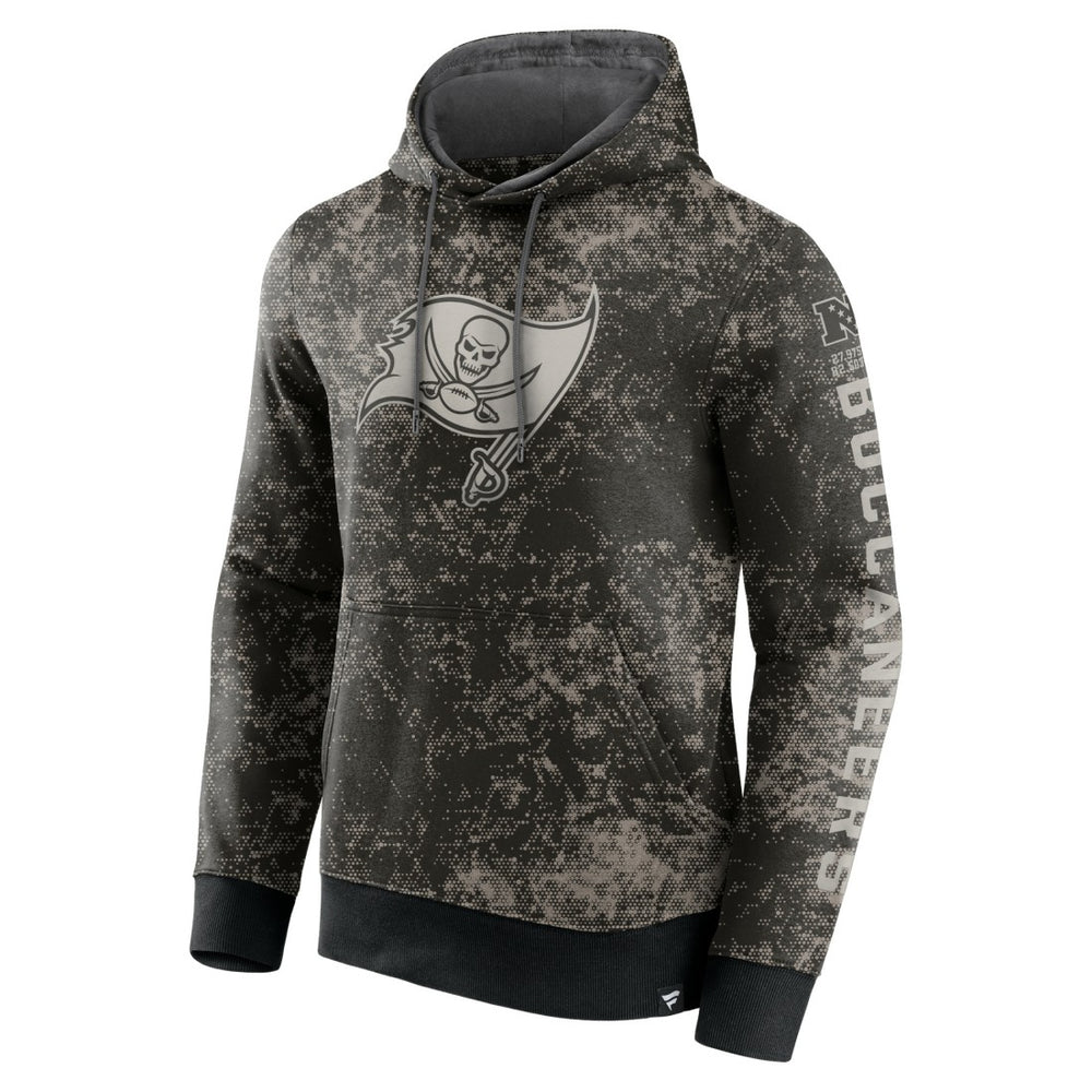 Tampa Bay Buccaneers Blackout Tonal Pullover Hoodie - Black/Gray discount