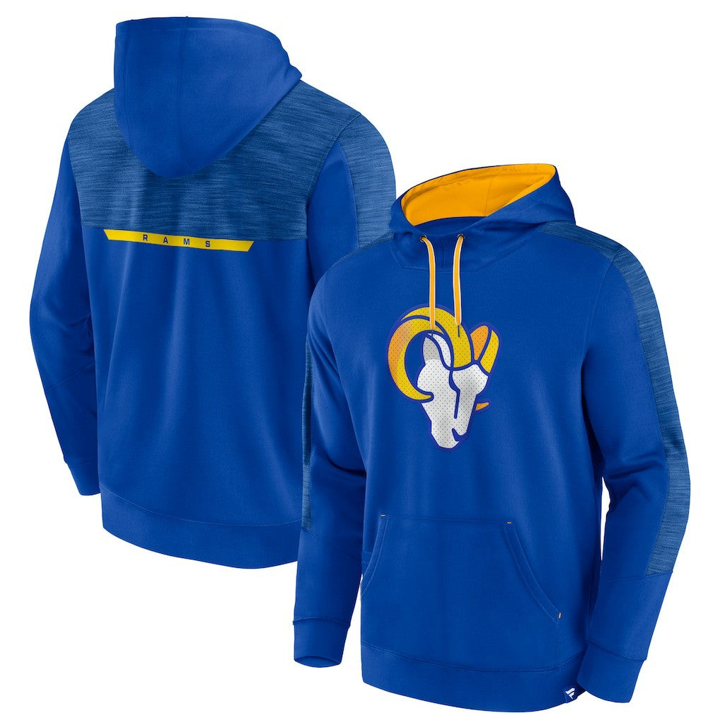 Los Angeles Rams Defender Evo Pullover Hoodie - Royal on sale