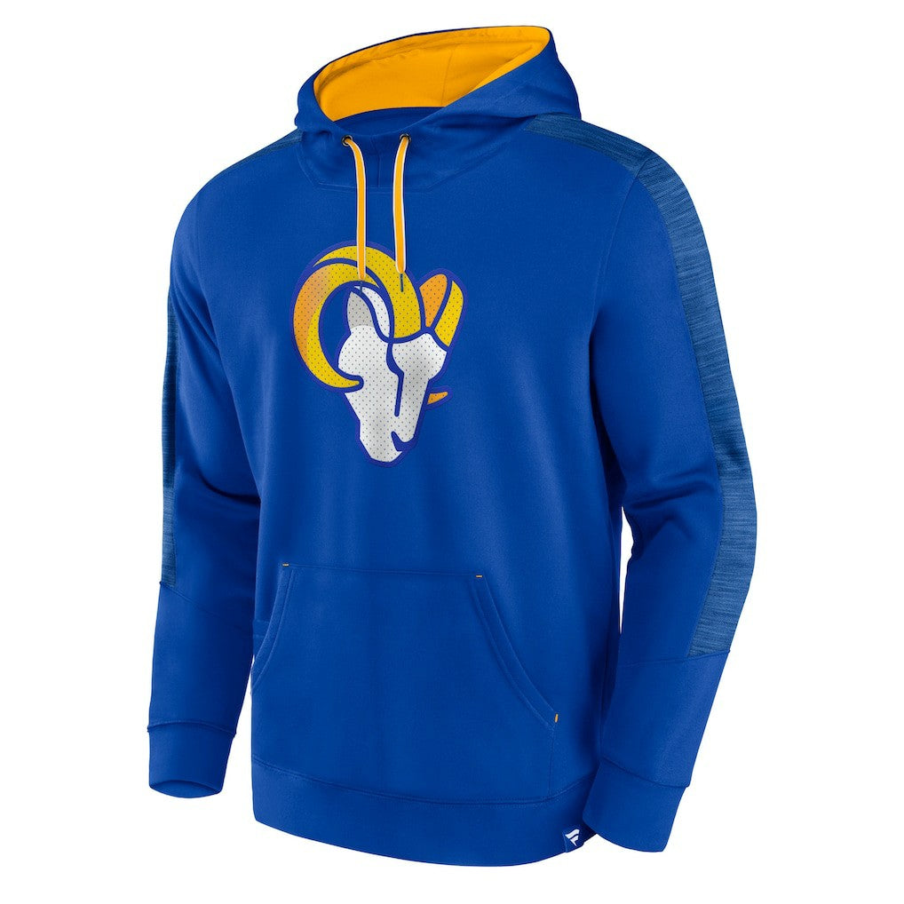Los Angeles Rams Defender Evo Pullover Hoodie - Royal on sale