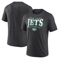 New York Jets Divided Warp Tri-Blend T-Shirt - Heather Charcoal online
