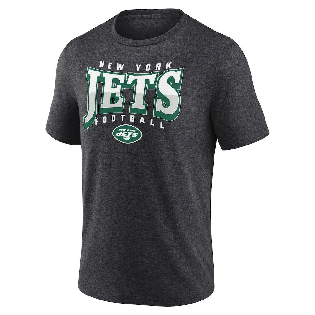 New York Jets Divided Warp Tri-Blend T-Shirt - Heather Charcoal online