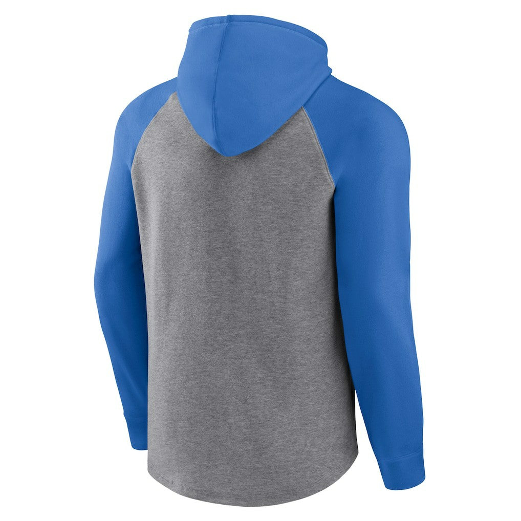 Los Angeles Chargers Favorite Arch Raglan Pullover Hoodie - Heather Gray cheap