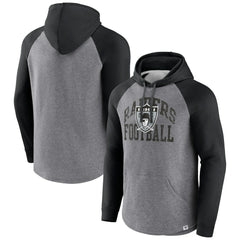 Las Vegas Raiders Favorite Arch Raglan Pullover Hoodie - Heather Gray cheap