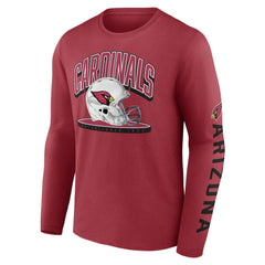 Arizona Cardinals Helmet Platform Long Sleeve T-Shirt - Cardinal on sale