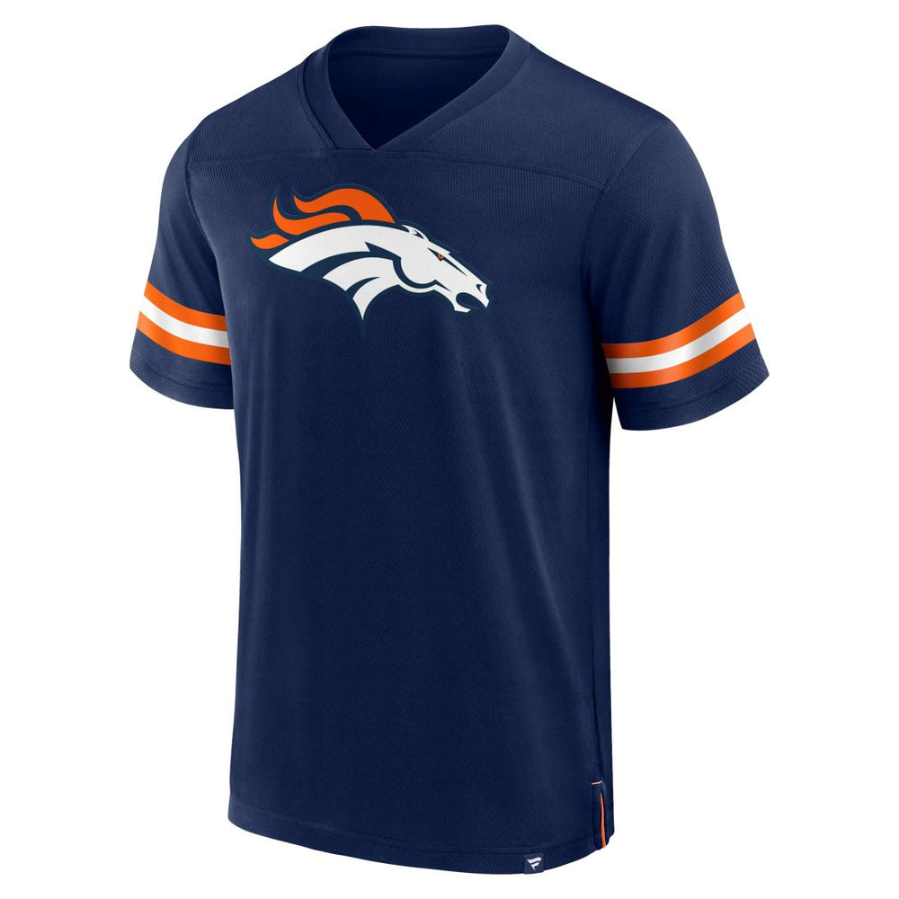 Denver Broncos Jersey Tackle V-Neck T-Shirt - Navy sale