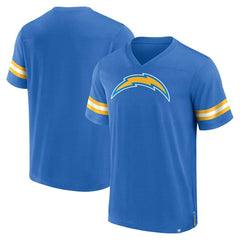 Los Angeles Chargers Jersey Tackle V-Neck T-Shirt - Powder Blue outlet