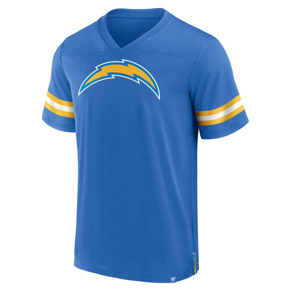 Los Angeles Chargers Jersey Tackle V-Neck T-Shirt - Powder Blue outlet