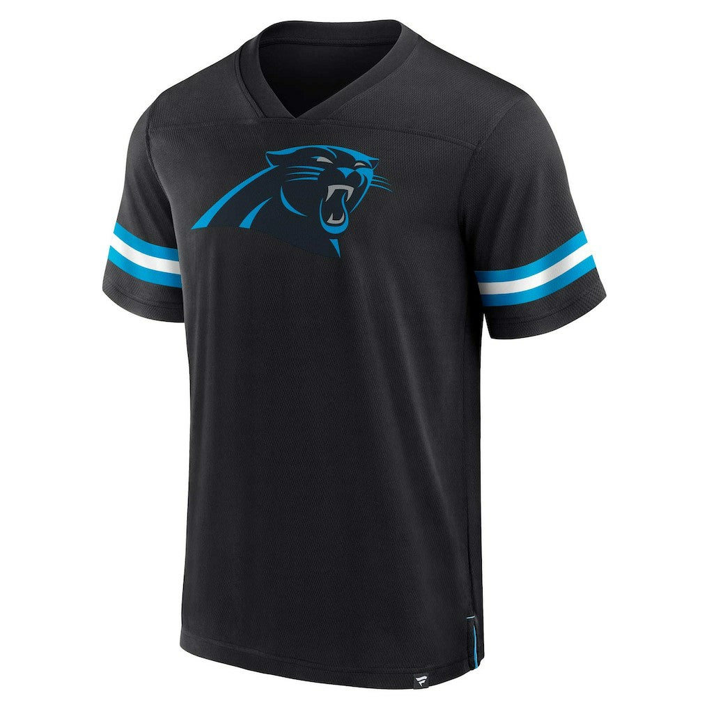 Carolina Panthers Jersey Tackle V-Neck T-Shirt - Black outlet