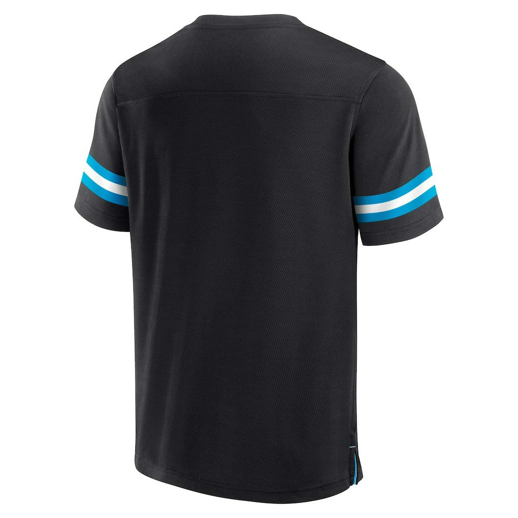 Carolina Panthers Jersey Tackle V-Neck T-Shirt - Black outlet