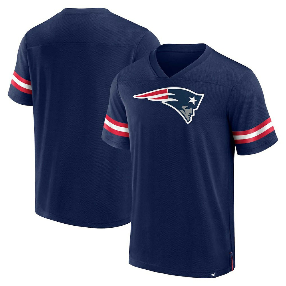 New England Patriots Jersey Tackle V-Neck T-Shirt - Navy online