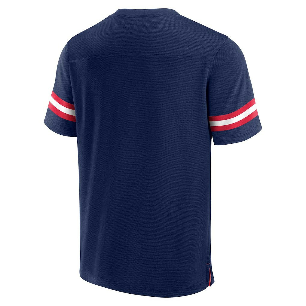 New England Patriots Jersey Tackle V-Neck T-Shirt - Navy online
