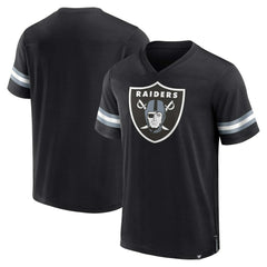 Las Vegas Raiders Jersey Tackle V-Neck T-Shirt - Black discount
