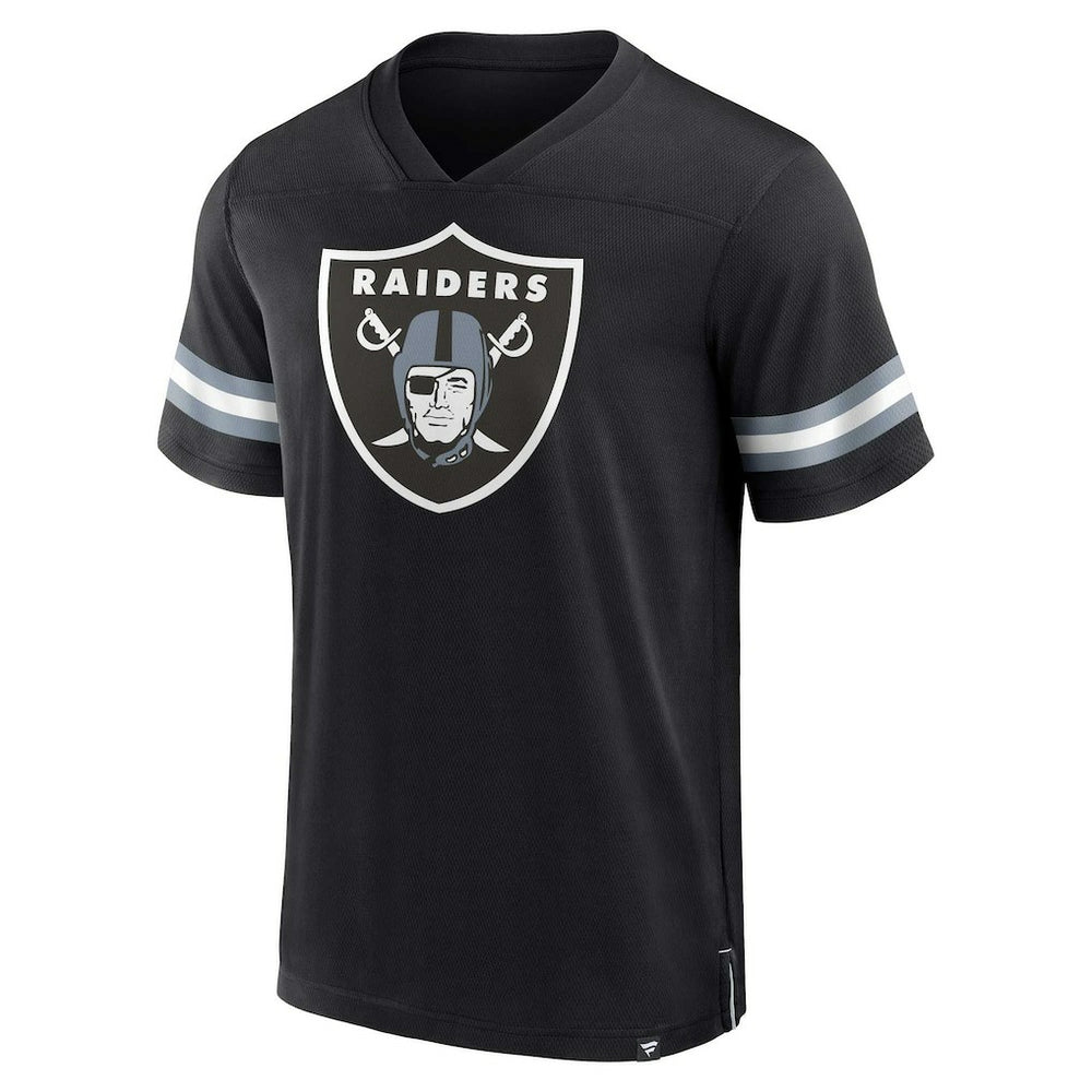 Las Vegas Raiders Jersey Tackle V-Neck T-Shirt - Black discount
