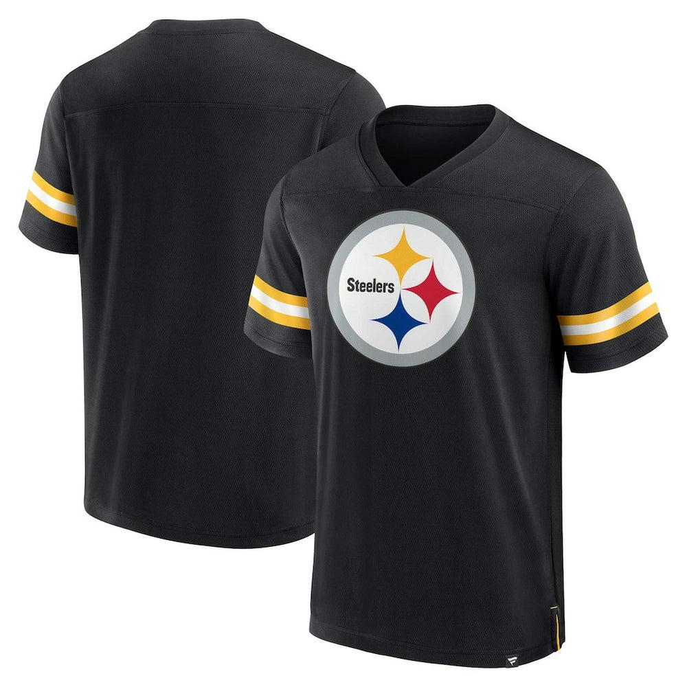 Pittsburgh Steelers Jersey Tackle V-Neck T-Shirt - Black online