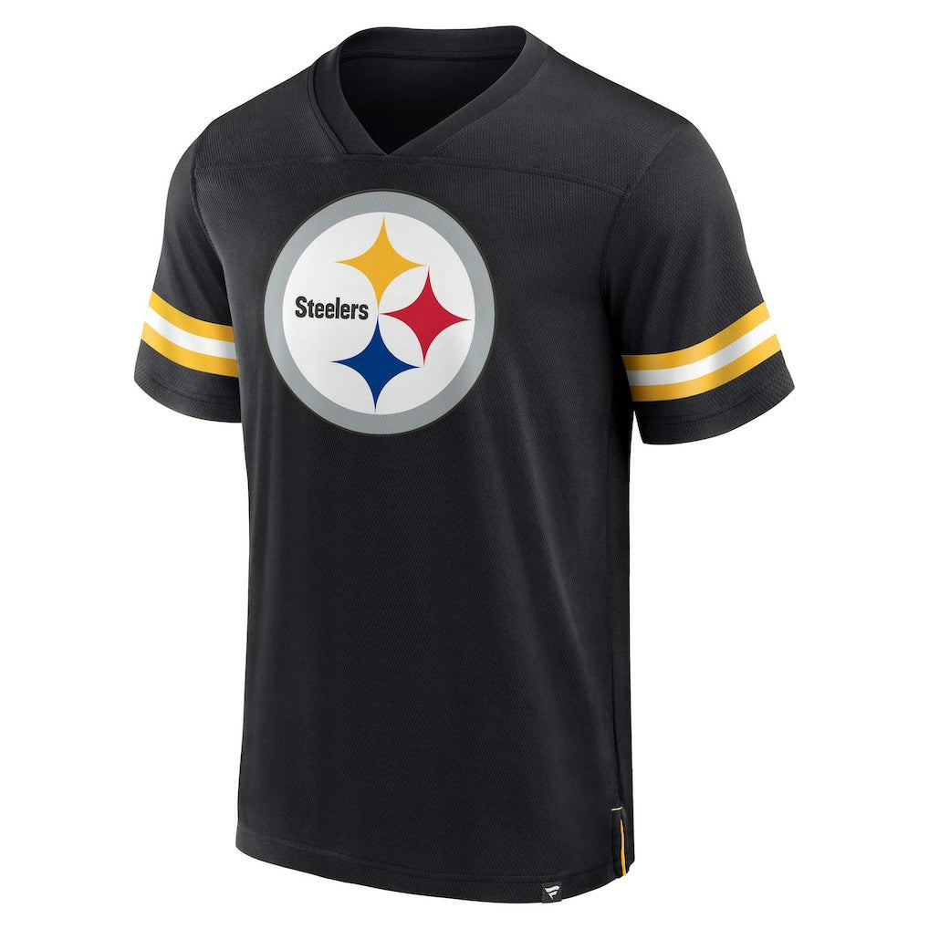 Pittsburgh Steelers Jersey Tackle V-Neck T-Shirt - Black online
