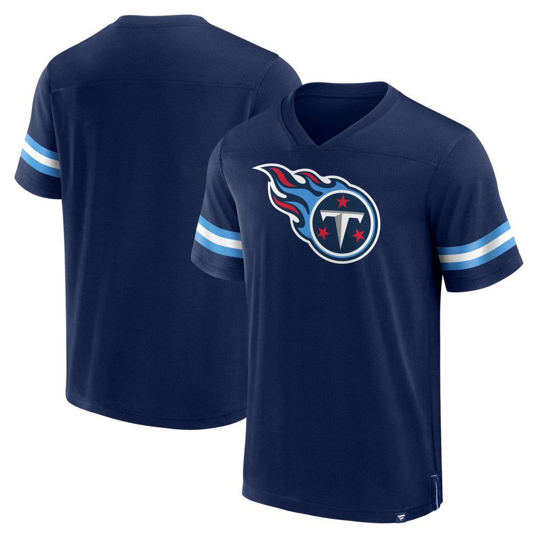 Tennessee Titans Jersey Tackle V-Neck T-Shirt - Navy outlet