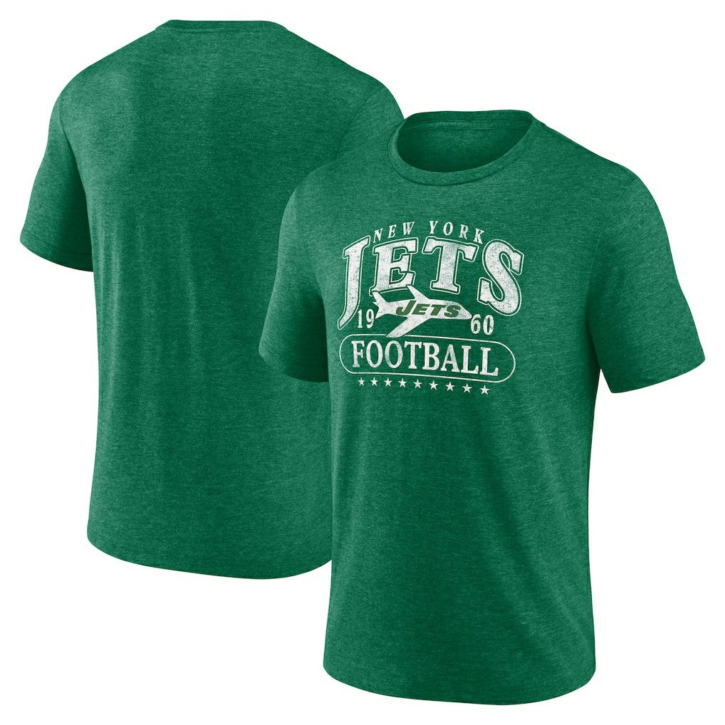 New York Jets Retro Tri-Blend T-Shirt - Heather Green discount