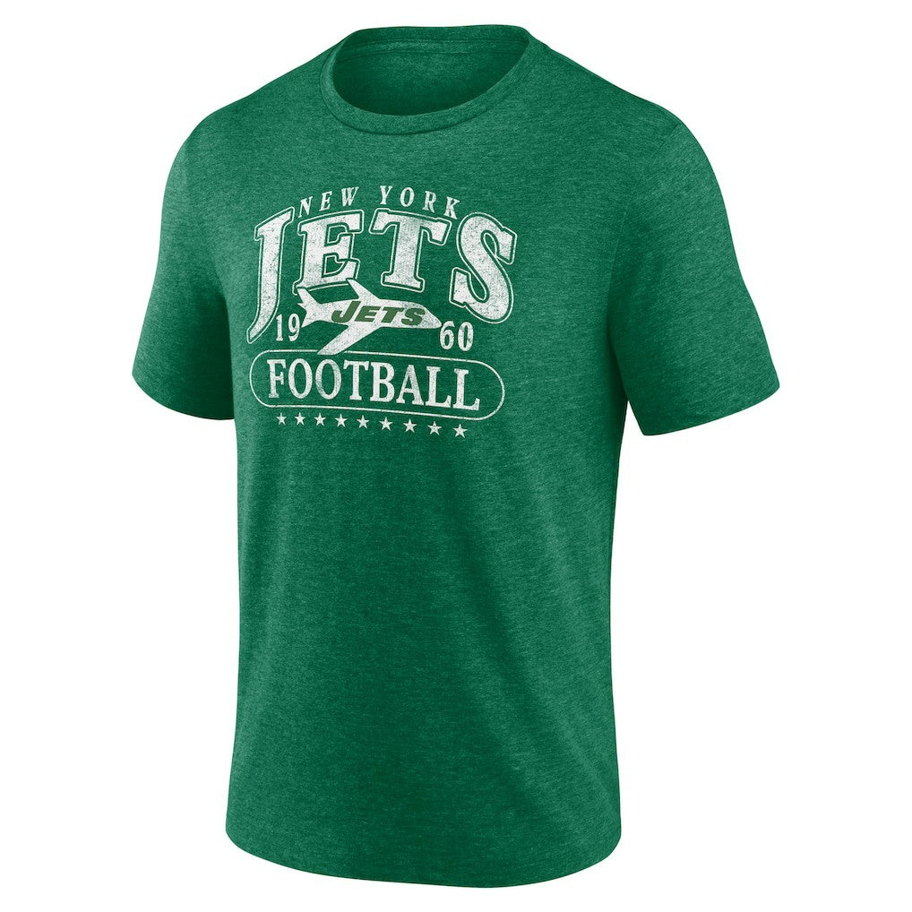 New York Jets Retro Tri-Blend T-Shirt - Heather Green discount