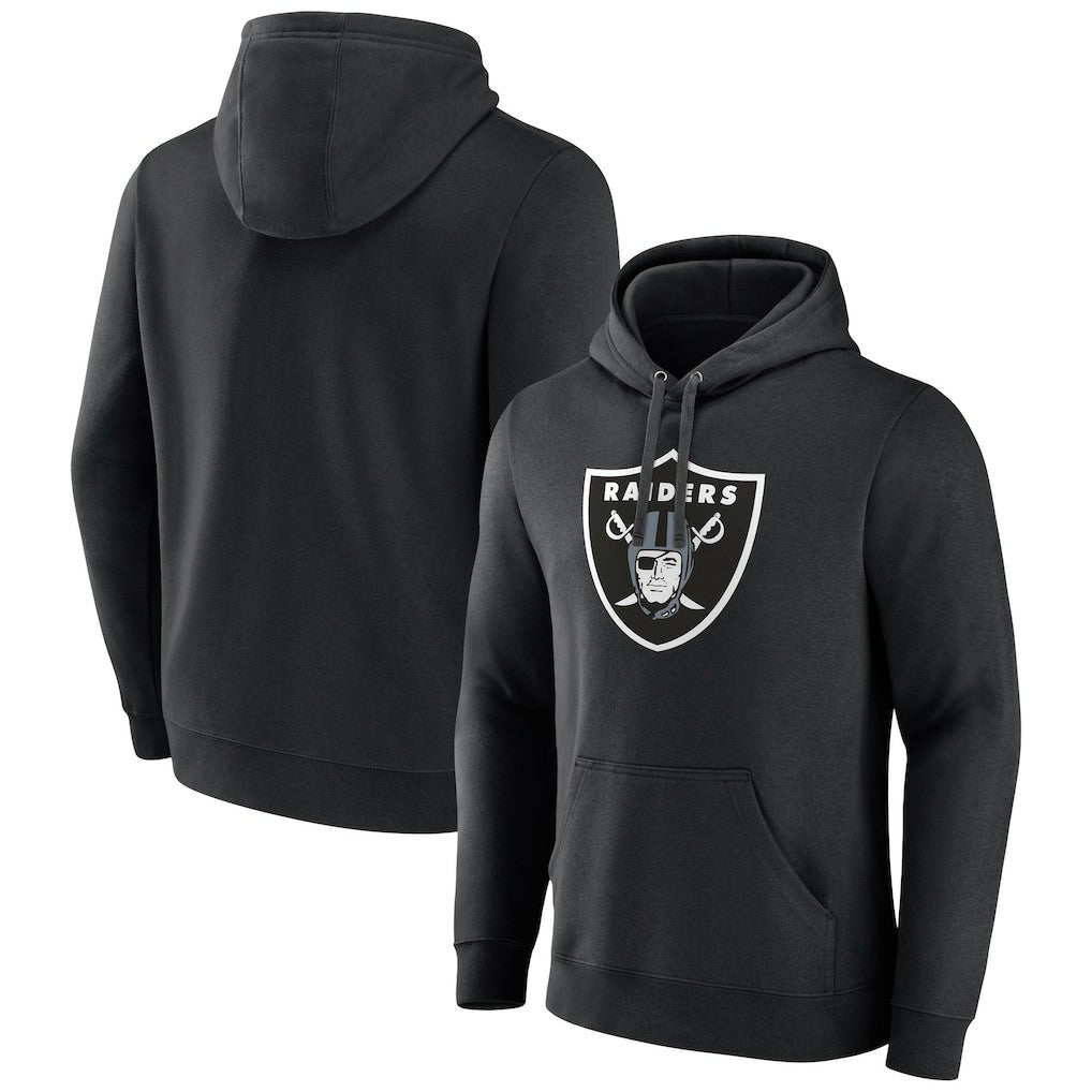 Las Vegas Raiders Primary Logo Fleece Pullover Hoodie - Black for sale