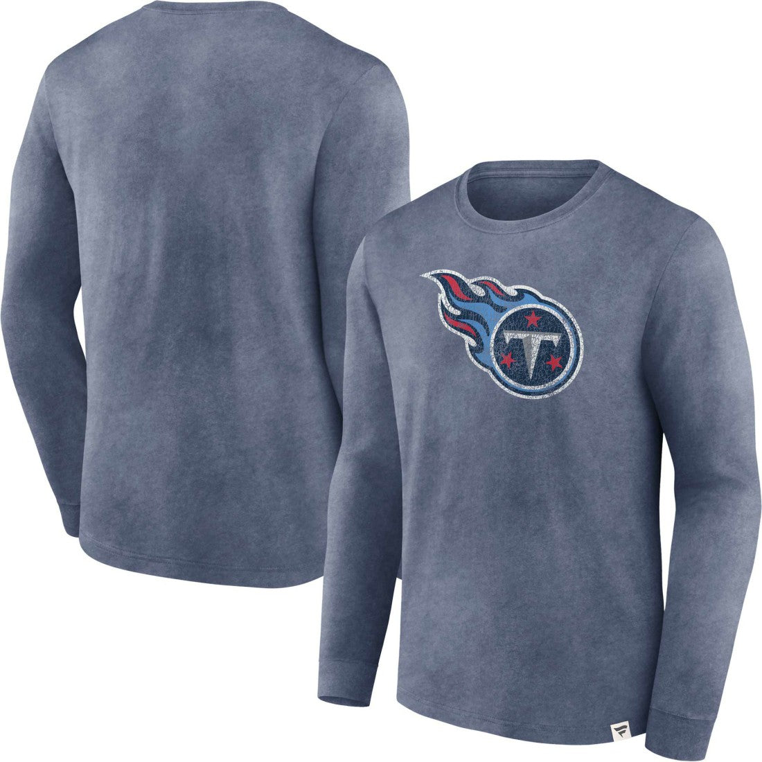 Tennessee Titans Washed Primary Long Sleeve T-Shirt - Heather Navy sale