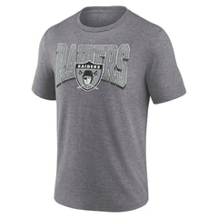 Las Vegas Raiders Warped Block Tri-Blend T-Shirt - Heather Gray for sale